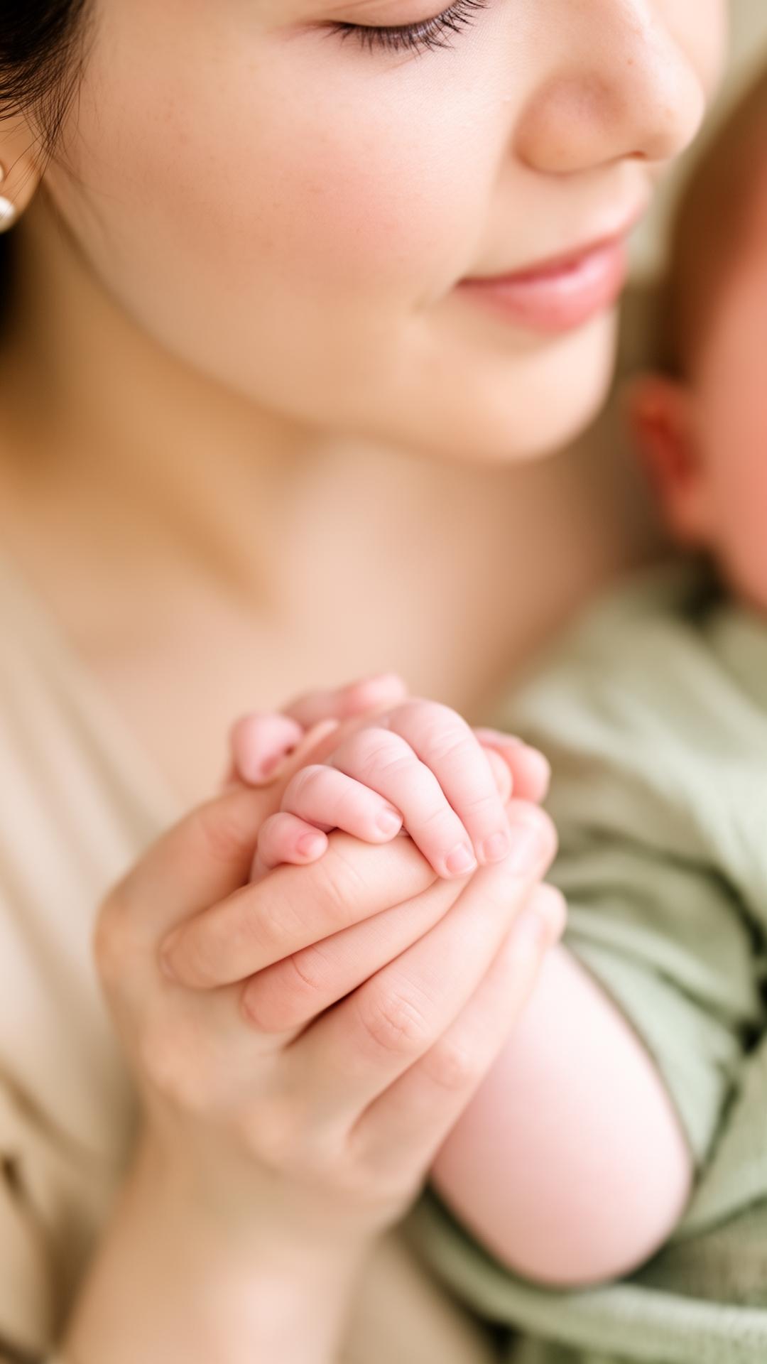 Mãe e bebê em momento delicado